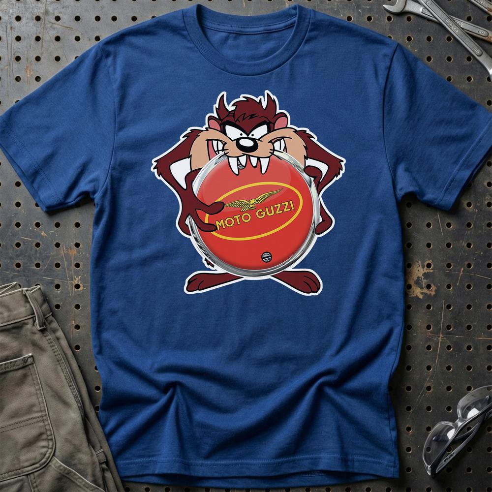 Moto Guzzi TAZ T-Shirt-Beklædning-Moto Guzzi-Blå Royal-S-Garage Culture Shop- garage - man cave - merchandise