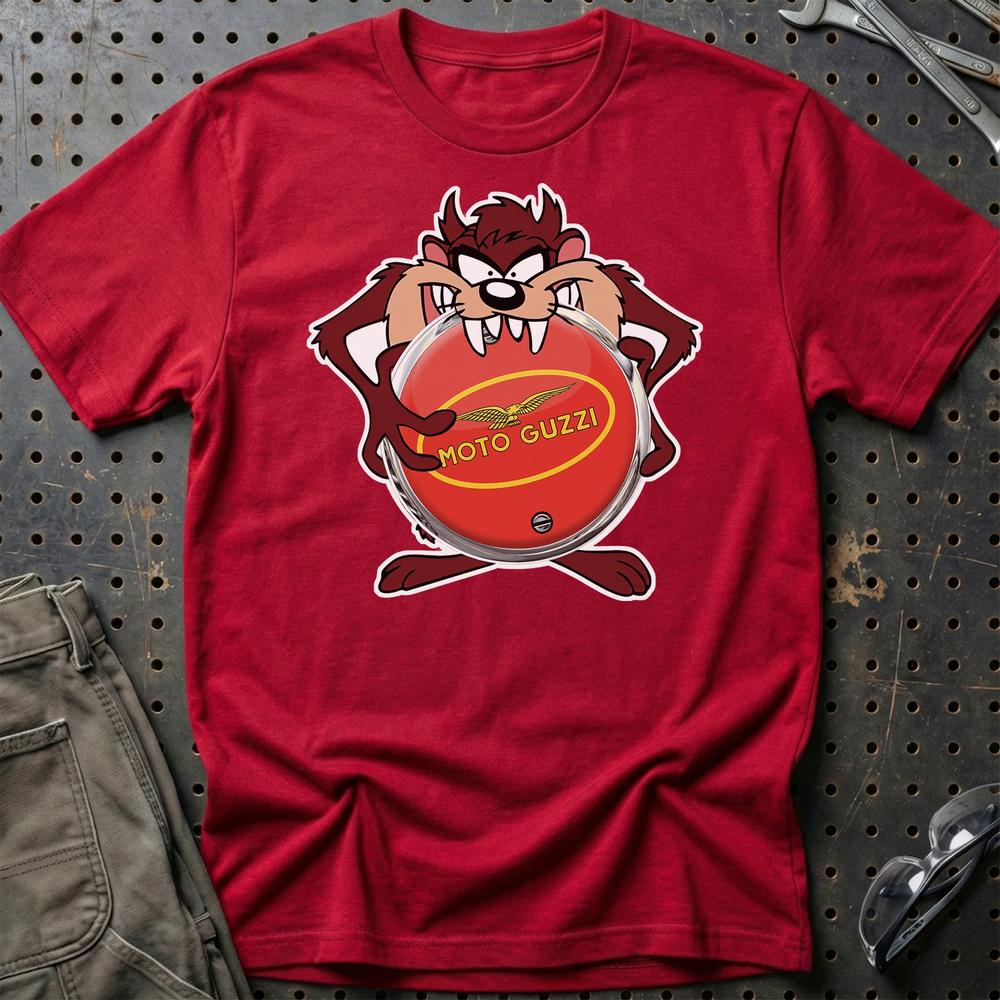 Moto Guzzi TAZ T-Shirt-Beklædning-Moto Guzzi-Rød-S-Garage Culture Shop- garage - man cave - merchandise