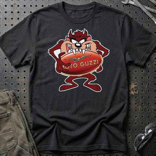 Moto Guzzi TAZ Unisex T-Shirt , Bomuld-Beklædning-Moto Guzzi-Sort-S-Garage Culture Shop- garage - man cave - merchandise