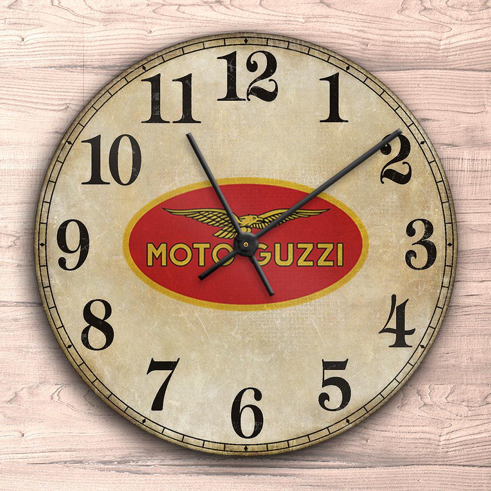 Moto Guzzi Vægur Rundt-Clock-Moto Guzzi-Garage Culture Shop- garage - man cave - merchandise
