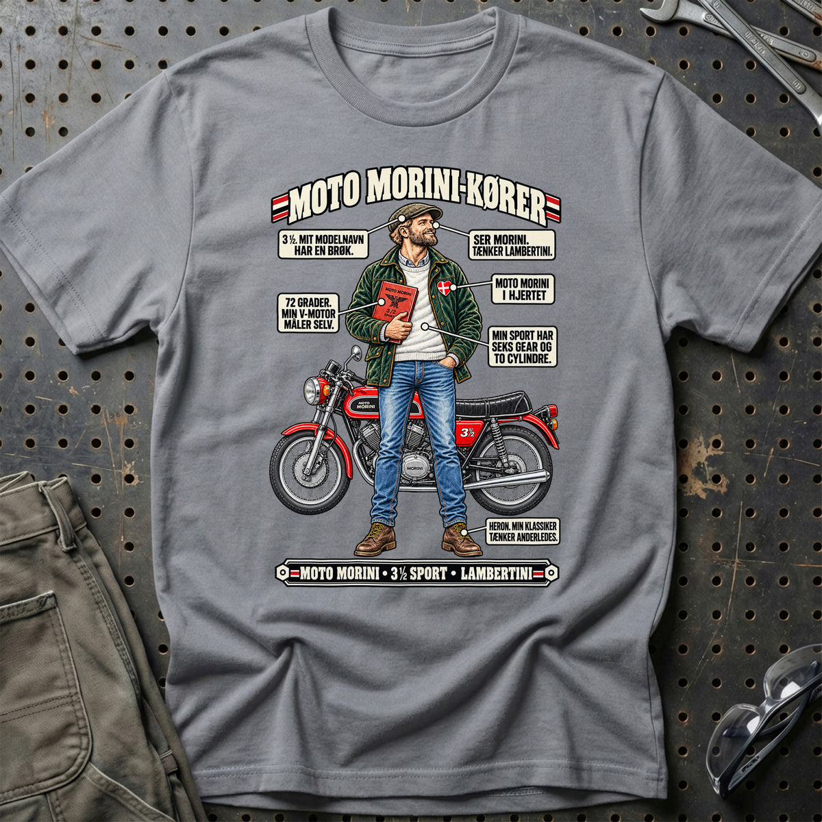 
Moto Morini-Kører T-Shirt – Grå Sport