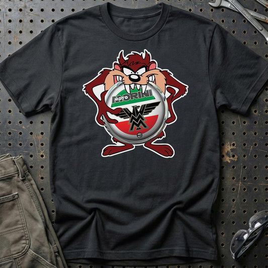 Moto Morini TAZ Unisex T-Shirt , Bomuld-Beklædning-Moto Morini-Sort-S-Garage Culture Shop- garage - man cave - merchandise