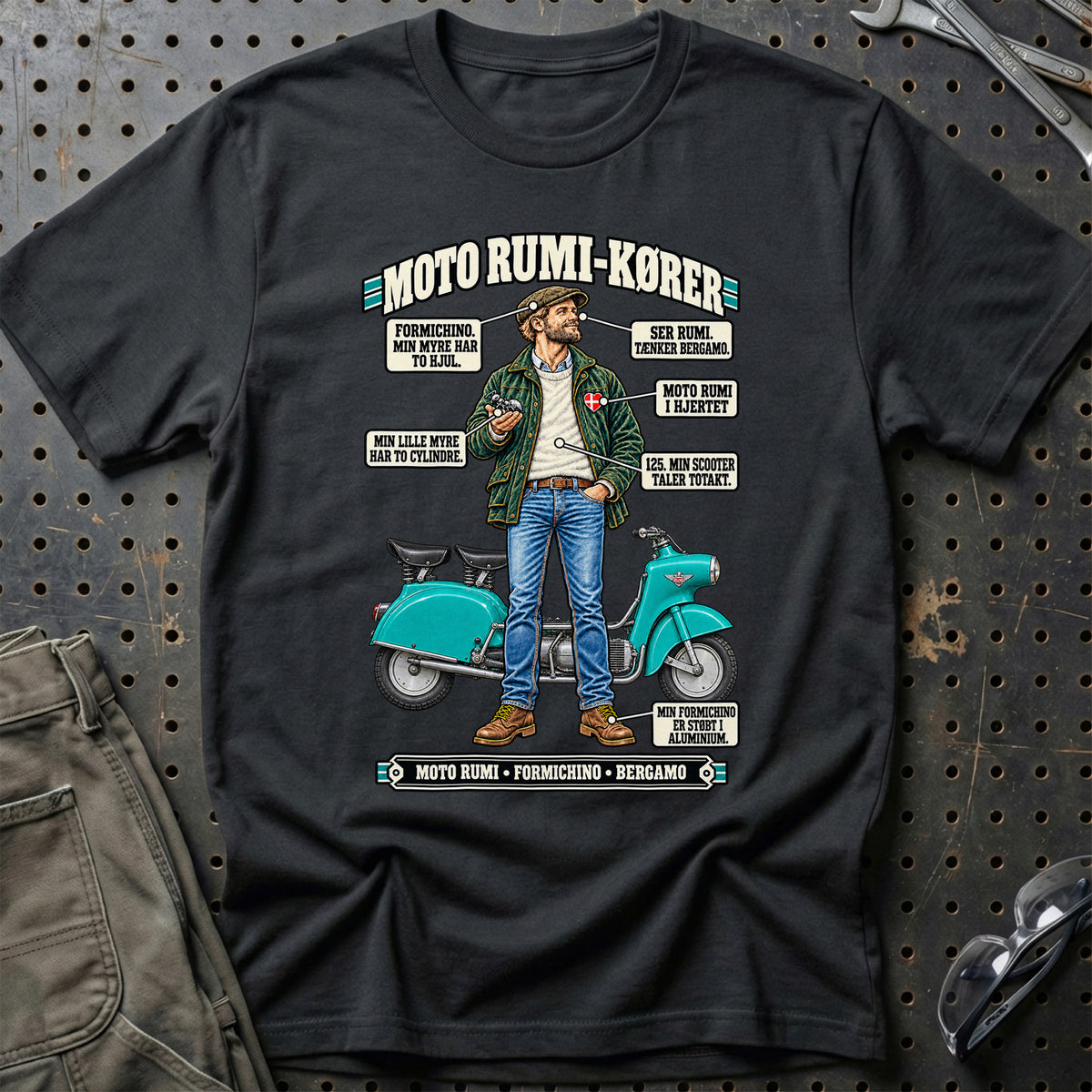 
Moto Rumi-Kører T-Shirt – Sort