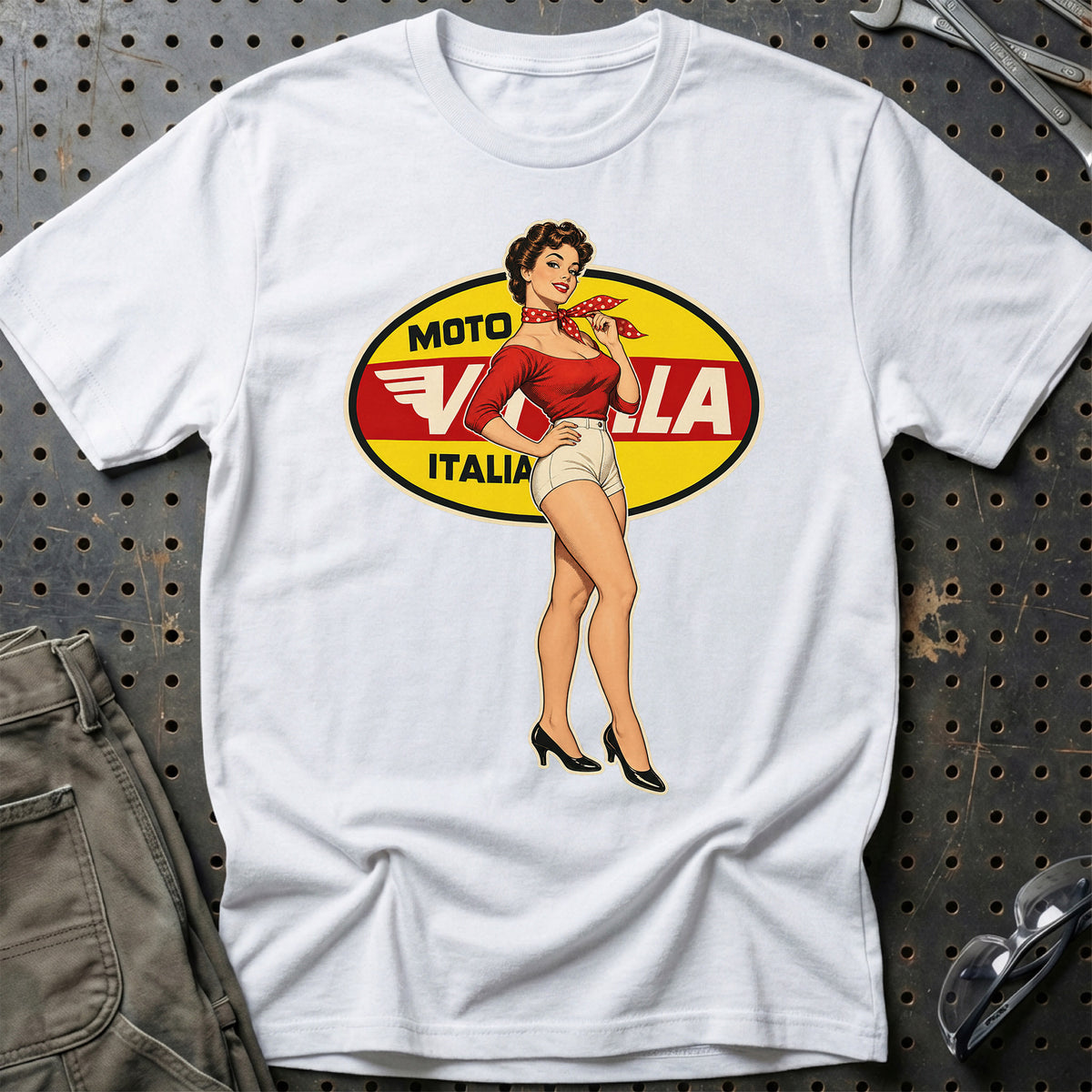 
Produktbillede af Moto Villa Retro Pinup T-Shirt
