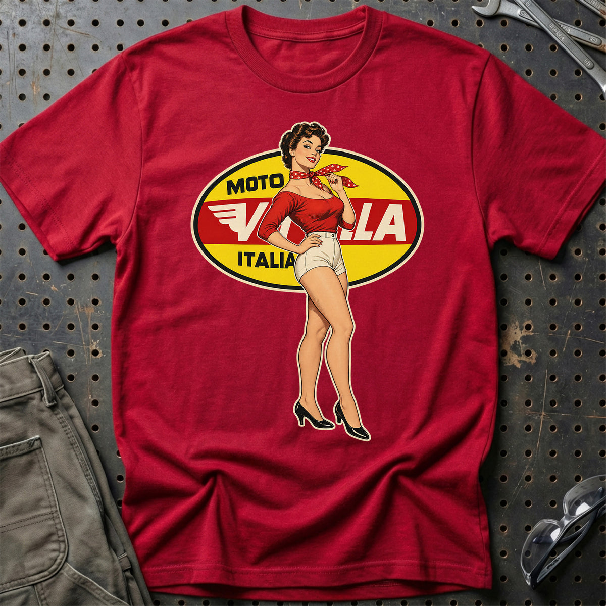 
Produktbillede af Moto Villa Retro Pinup T-Shirt