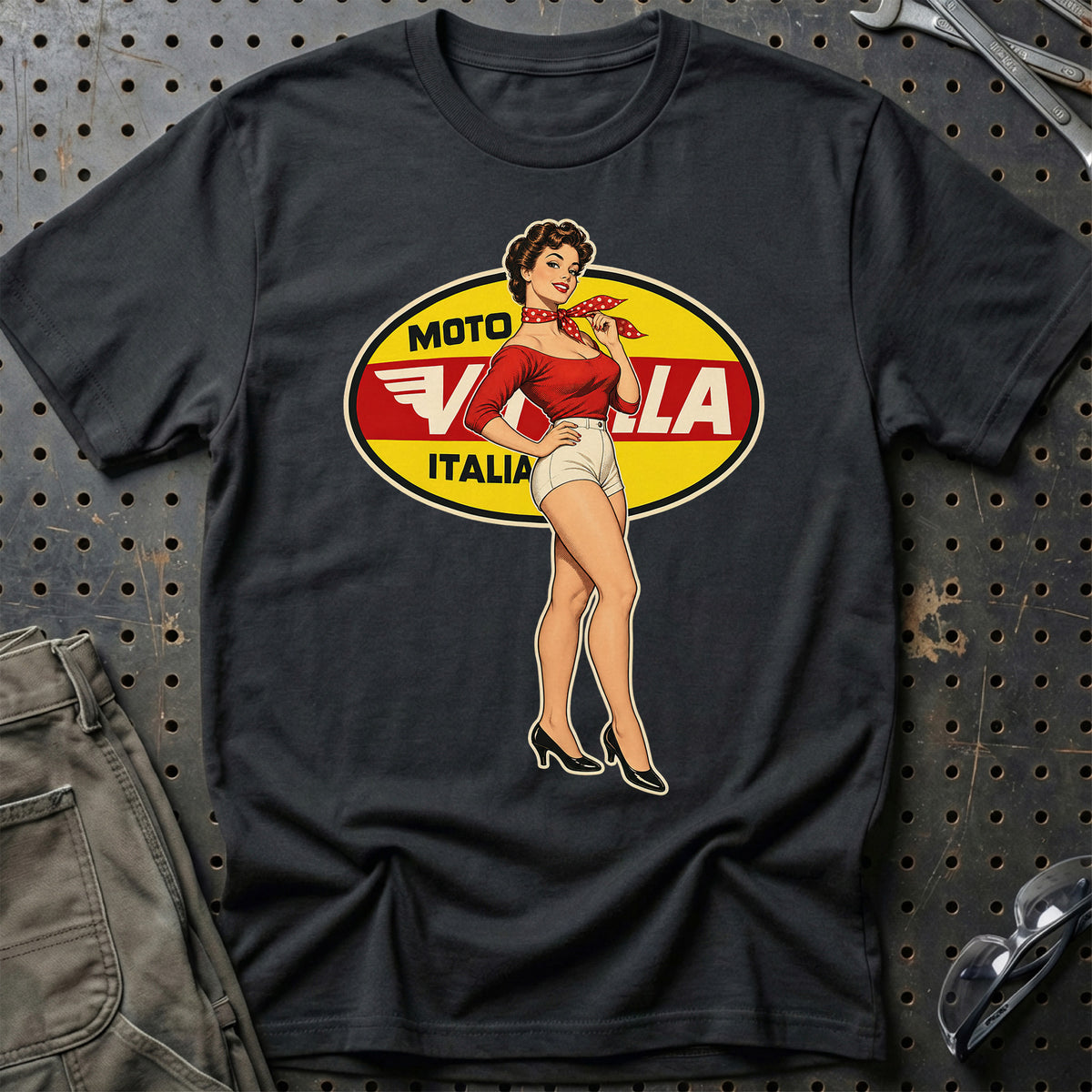 
Produktbillede af Moto Villa Retro Pinup T-Shirt