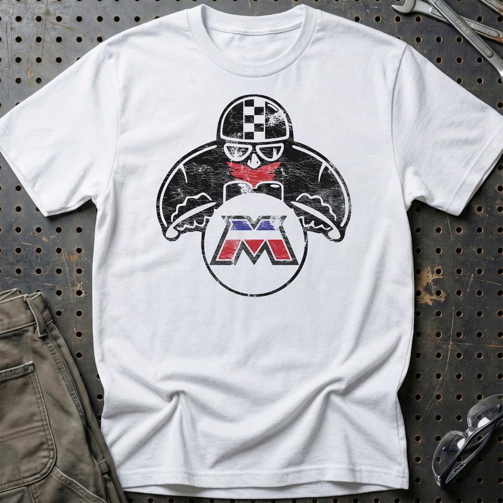 Motobecane Biker Vintage Style T-Shirt-Beklædning-Motobecane-Hvid-S-Garage Culture Shop- garage - man cave - merchandise