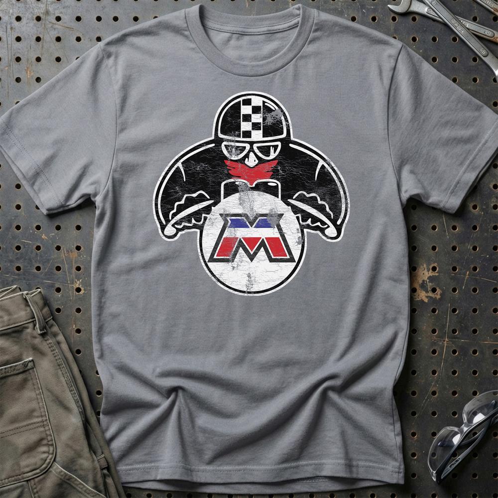 Motobecane Biker Vintage Style T-Shirt-Beklædning-Motobecane-Grå Sport-S-Garage Culture Shop- garage - man cave - merchandise