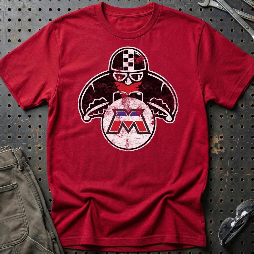 Motobecane Biker Vintage Style T-Shirt-Beklædning-Motobecane-Rød-S-Garage Culture Shop- garage - man cave - merchandise