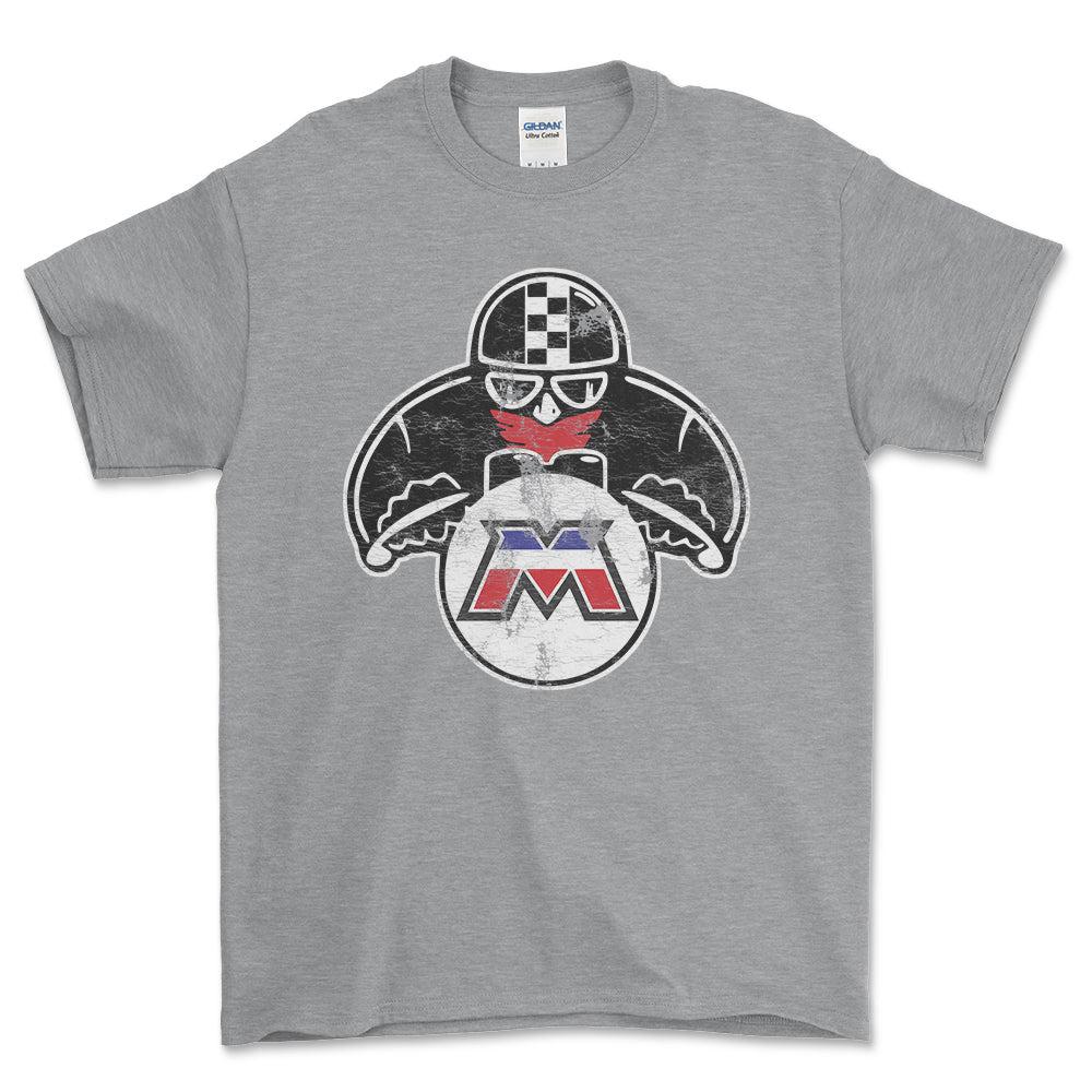 Motobecane Biker Vintage Style Unisex T-Shirt , Bomuld-Beklædning-Motobecane-Grå Sport-S-Forside-Garage Culture Shop- garage - man cave - merchandise