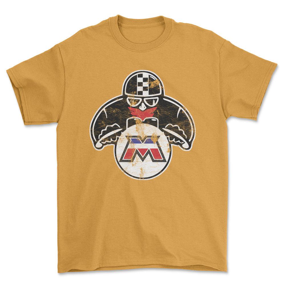 Motobecane Biker Vintage Style Unisex T-Shirt , Bomuld-Beklædning-Motobecane-Guld-S-Forside-Garage Culture Shop- garage - man cave - merchandise