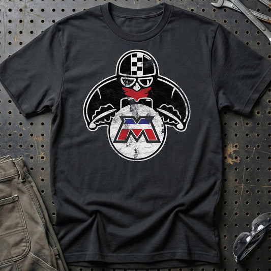 Motobecane Biker Vintage Style Unisex T-Shirt , Bomuld-Beklædning-Motobecane-Sort-S-Garage Culture Shop- garage - man cave - merchandise