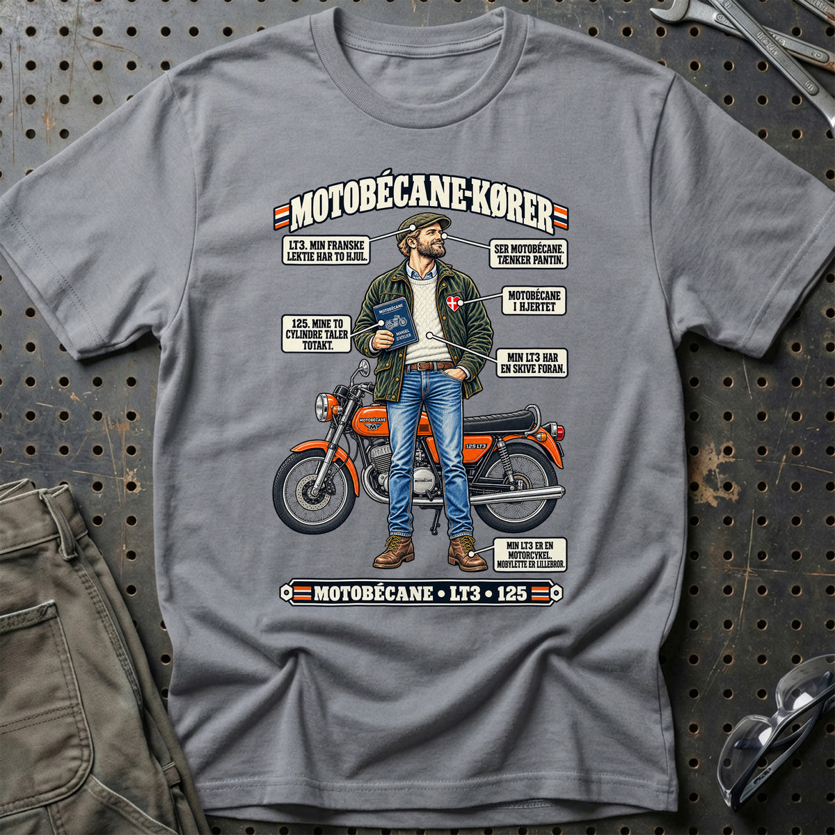 
Motobécane-Kører T-Shirt – Grå Sport