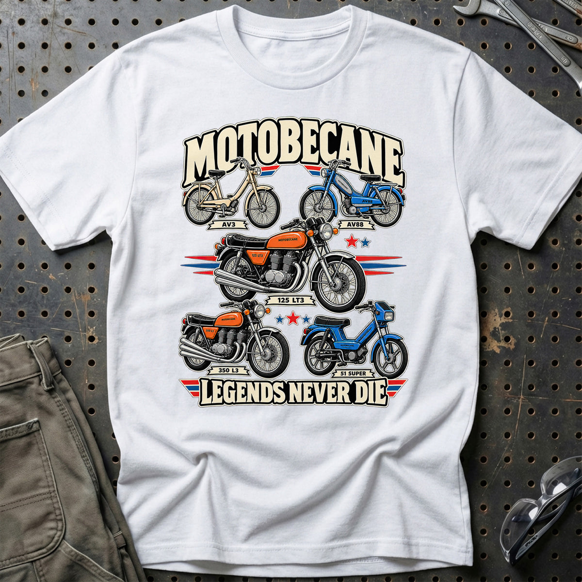 
Produktbillede af Motobecane Legends Never Die T-Shirt
