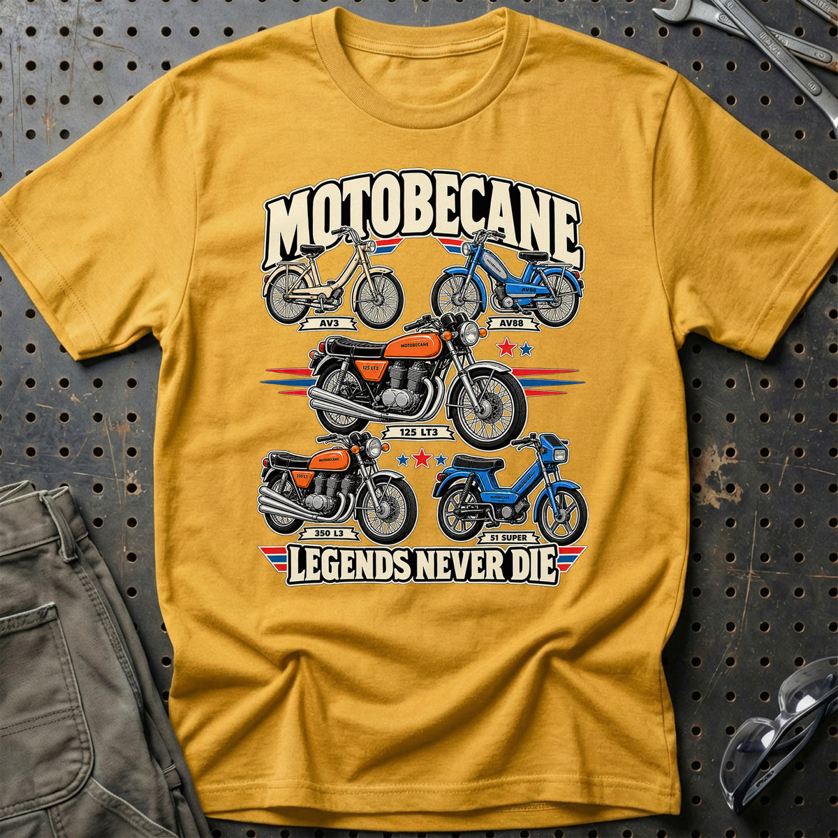 
Produktbillede af Motobecane Legends Never Die T-Shirt