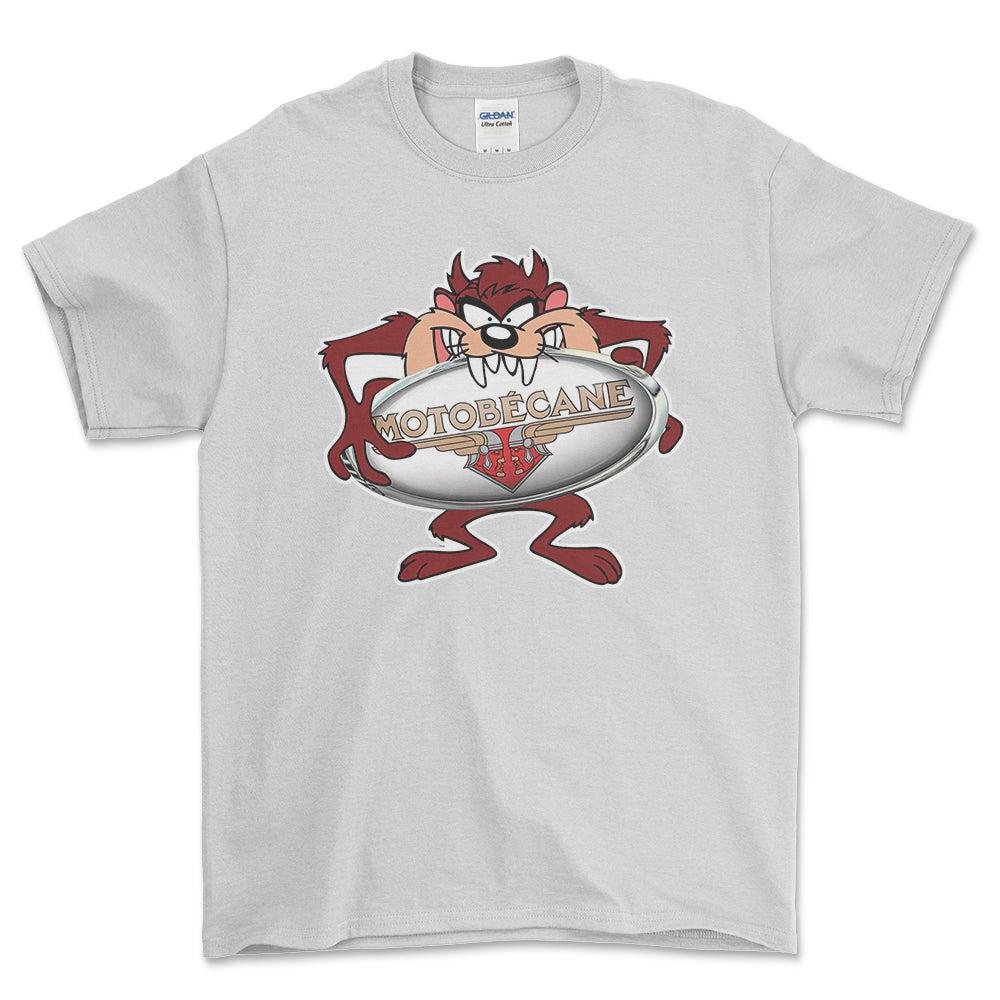 Motobecane TAZ Unisex T-Shirt , Bomuld-Beklædning-Motobecane-Hvid-S-Forside-Garage Culture Shop- garage - man cave - merchandise