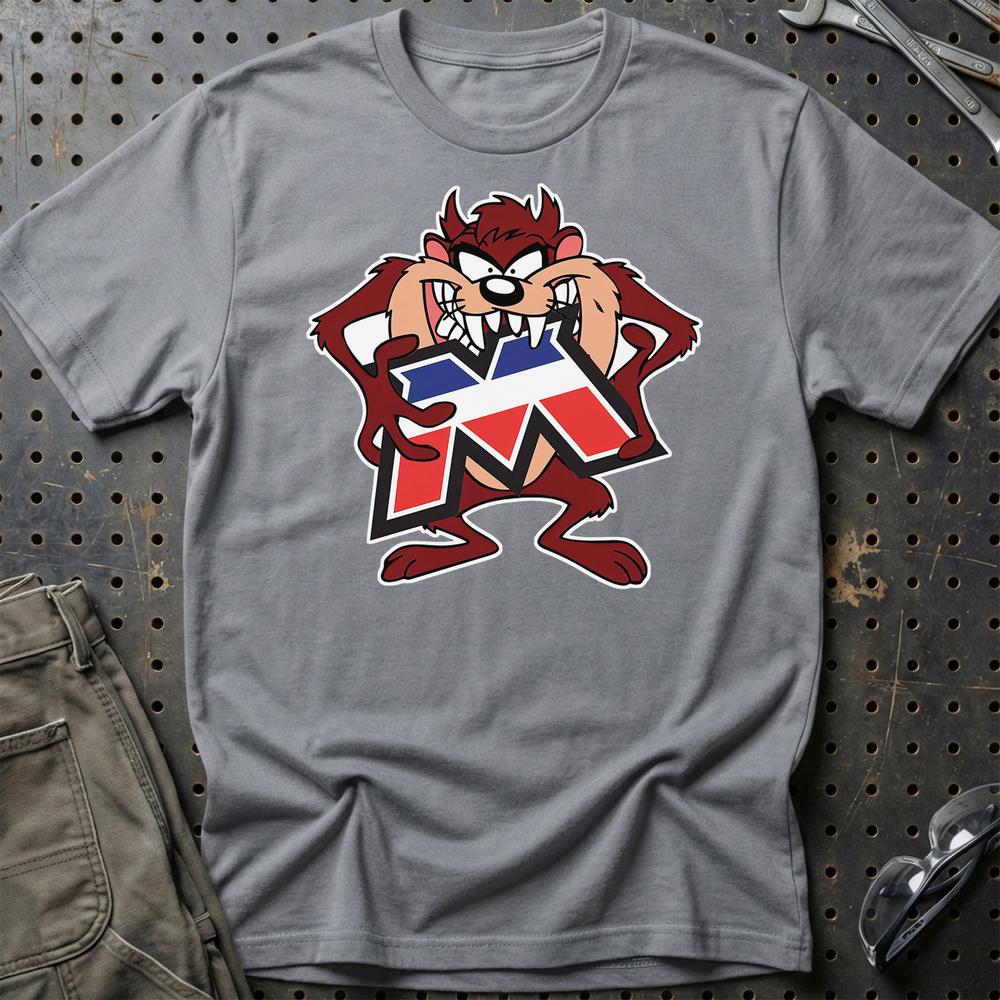 Motobecane TAZ Unisex T-Shirt , Bomuld-Beklædning-Motobecane-Grå Sport-S-Garage Culture Shop- garage - man cave - merchandise
