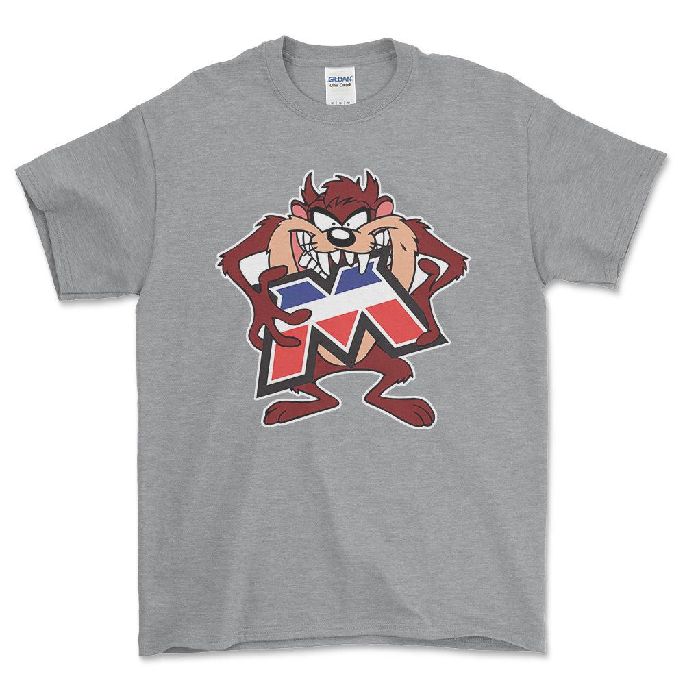 Motobecane TAZ Unisex T-Shirt , Bomuld-Beklædning-Motobecane-Grå Sport-S-Forside-Garage Culture Shop- garage - man cave - merchandise