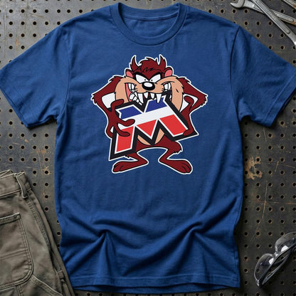 Motobecane TAZ Unisex T-Shirt , Bomuld-Beklædning-Motobecane-Blå Royal-S-Garage Culture Shop- garage - man cave - merchandise