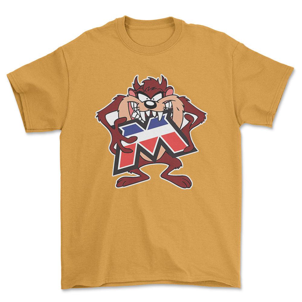 Motobecane TAZ Unisex T-Shirt , Bomuld-Beklædning-Motobecane-Guld-S-Forside-Garage Culture Shop- garage - man cave - merchandise