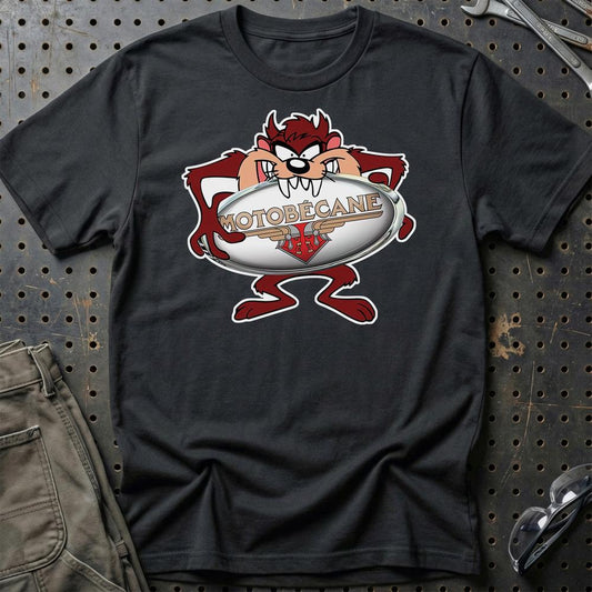 Motobecane TAZ Unisex T-Shirt , Bomuld-Beklædning-Motobecane-Sort-S-Garage Culture Shop- garage - man cave - merchandise