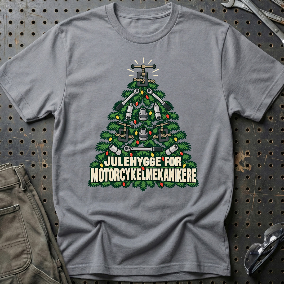 
Motorcykelmekaniker – Julehygge – Unisex T-Shirt – Grå Sport