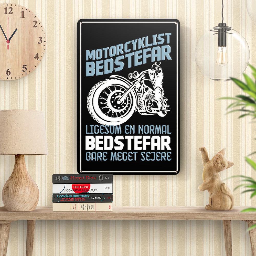Motorcyklist Bedstefar Ligesom En Normal Bedstefar Bare Meget Sejere Skilte, Musemåtte, Dørmåtte-Skilte-Motorcyklist-Garage Culture Shop- garage - man cave - merchandise