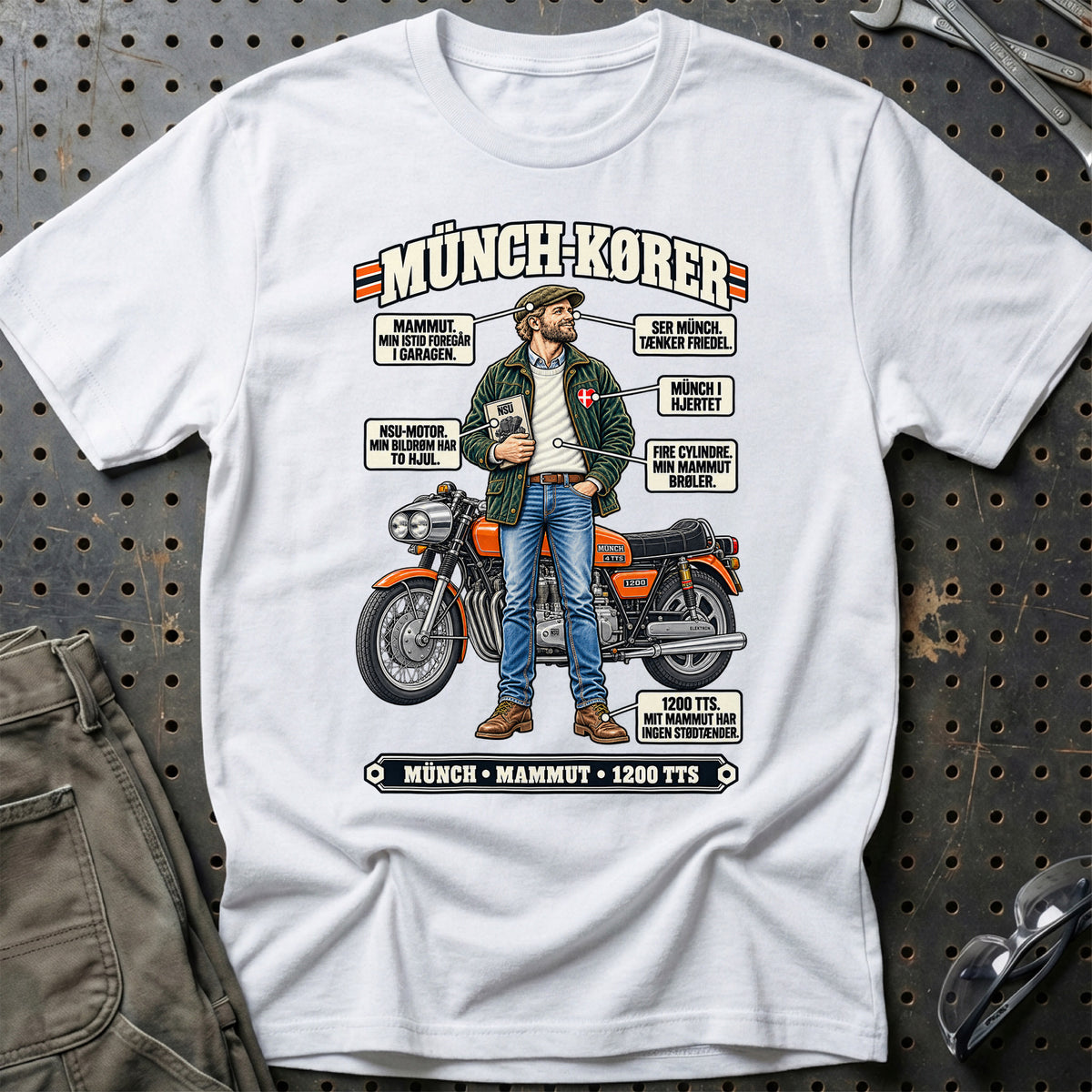 
Münch-Kører T-Shirt – Hvid