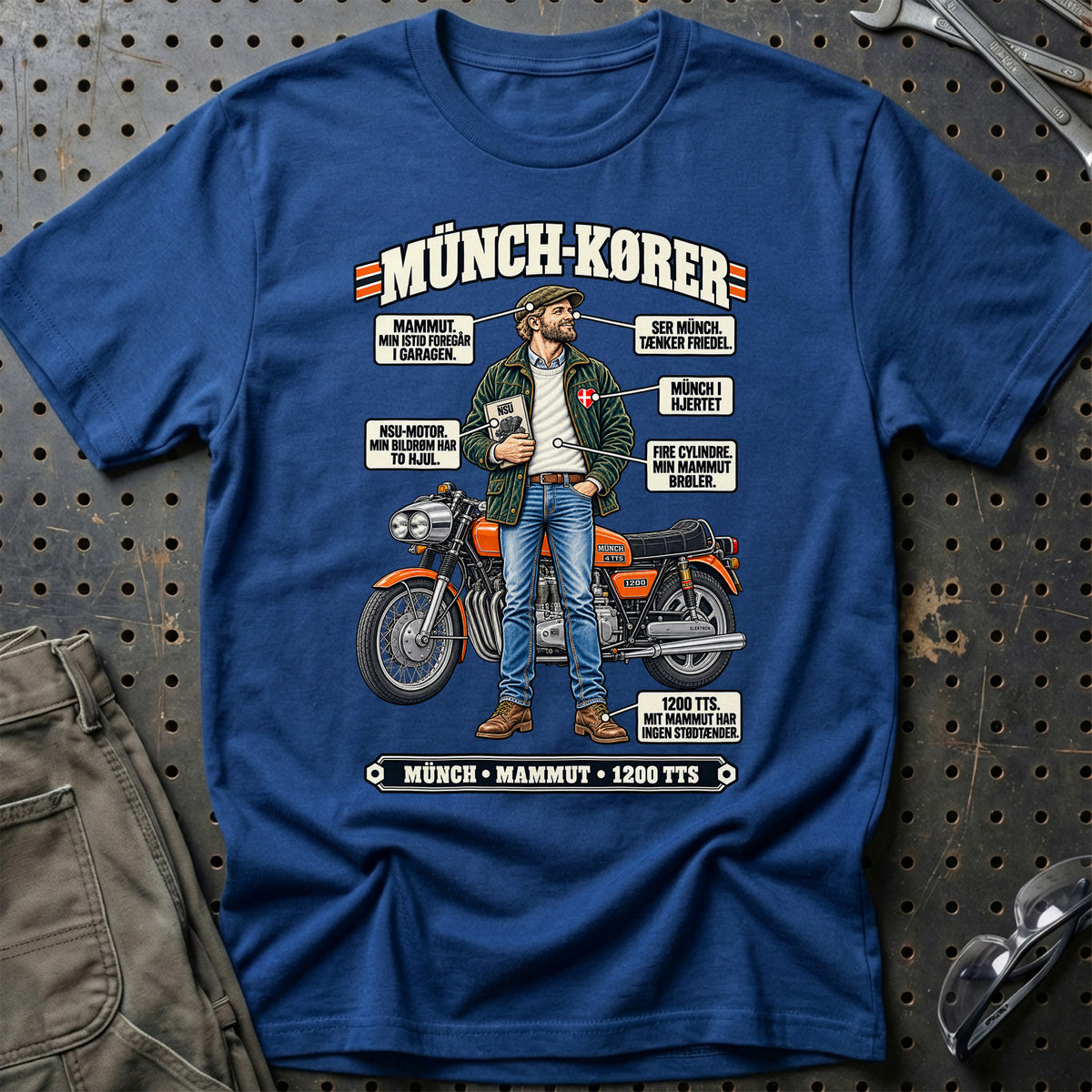 
Münch-Kører T-Shirt – Blå Royal