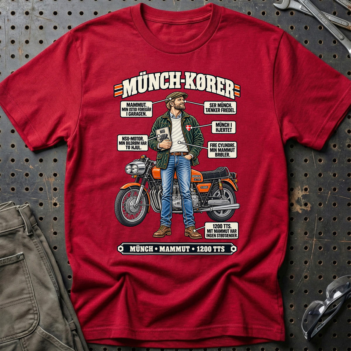 
Münch-Kører T-Shirt – Rød