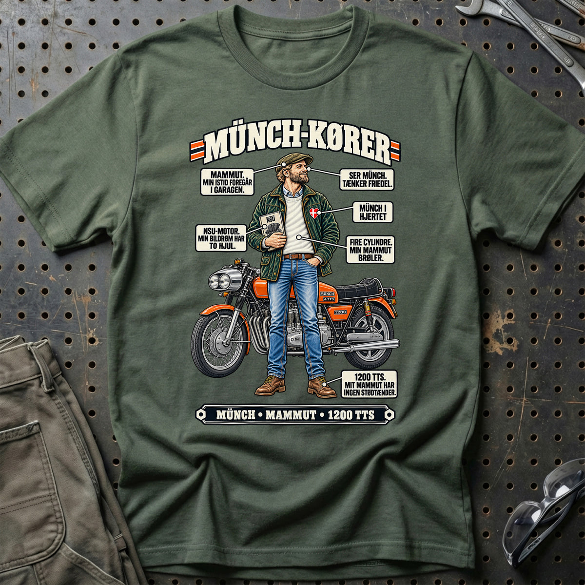 
Münch-Kører T-Shirt – Grøn Militær