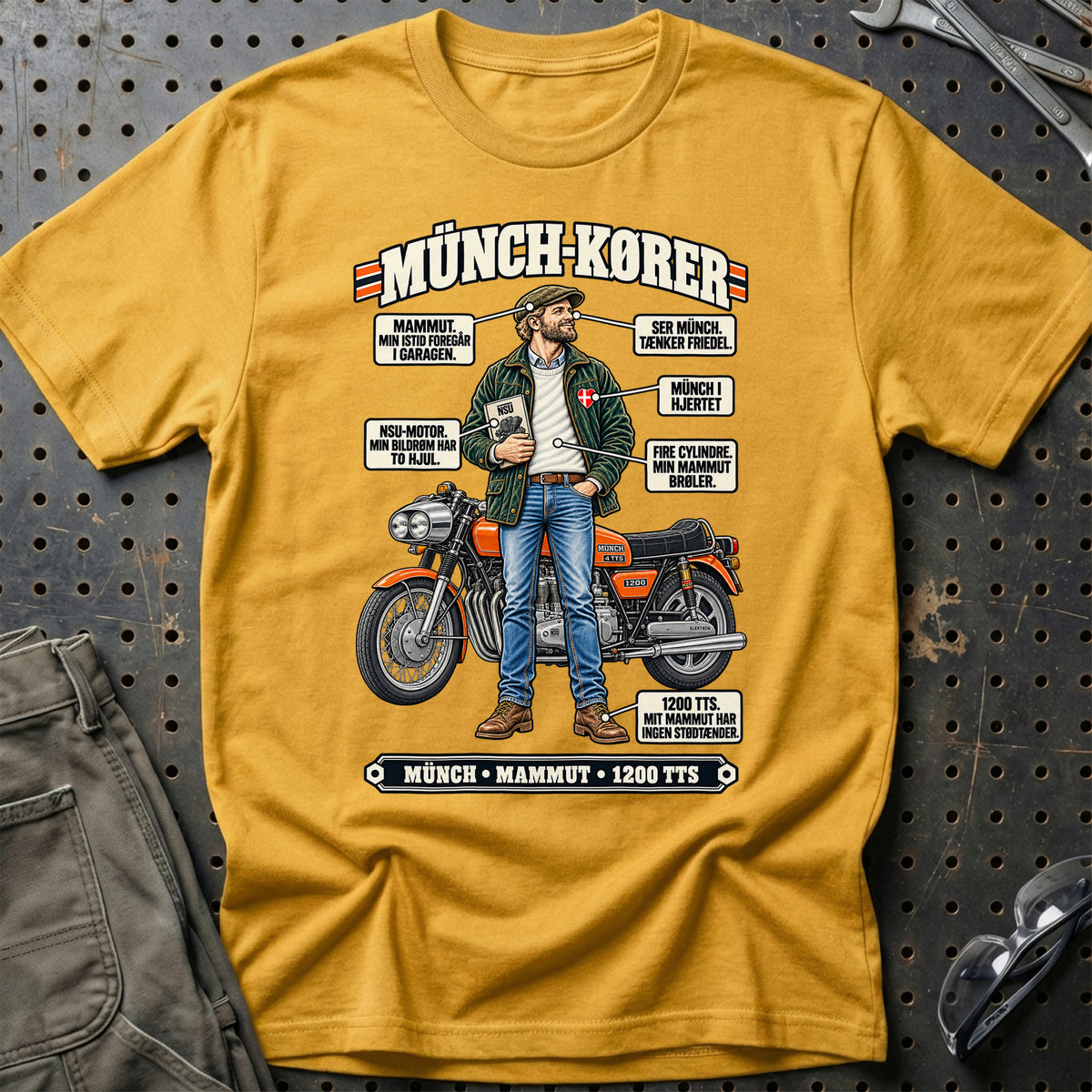 
Münch-Kører T-Shirt – Guld