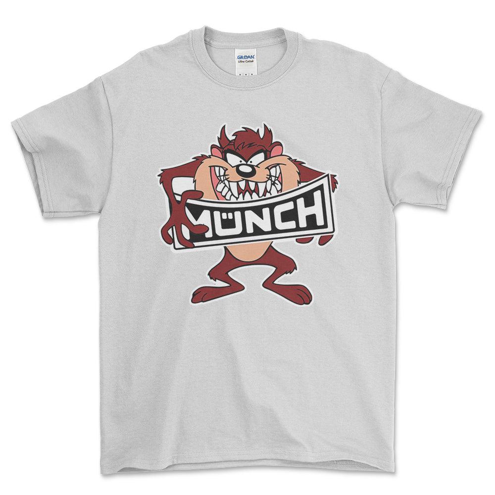 Munch TAZ Unisex T-Shirt , Bomuld-Beklædning-Munch-Hvid-S-Forside-Garage Culture Shop- garage - man cave - merchandise