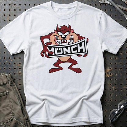 Munch TAZ Unisex T-Shirt , Bomuld-Beklædning-Munch-Hvid-S-Garage Culture Shop- garage - man cave - merchandise