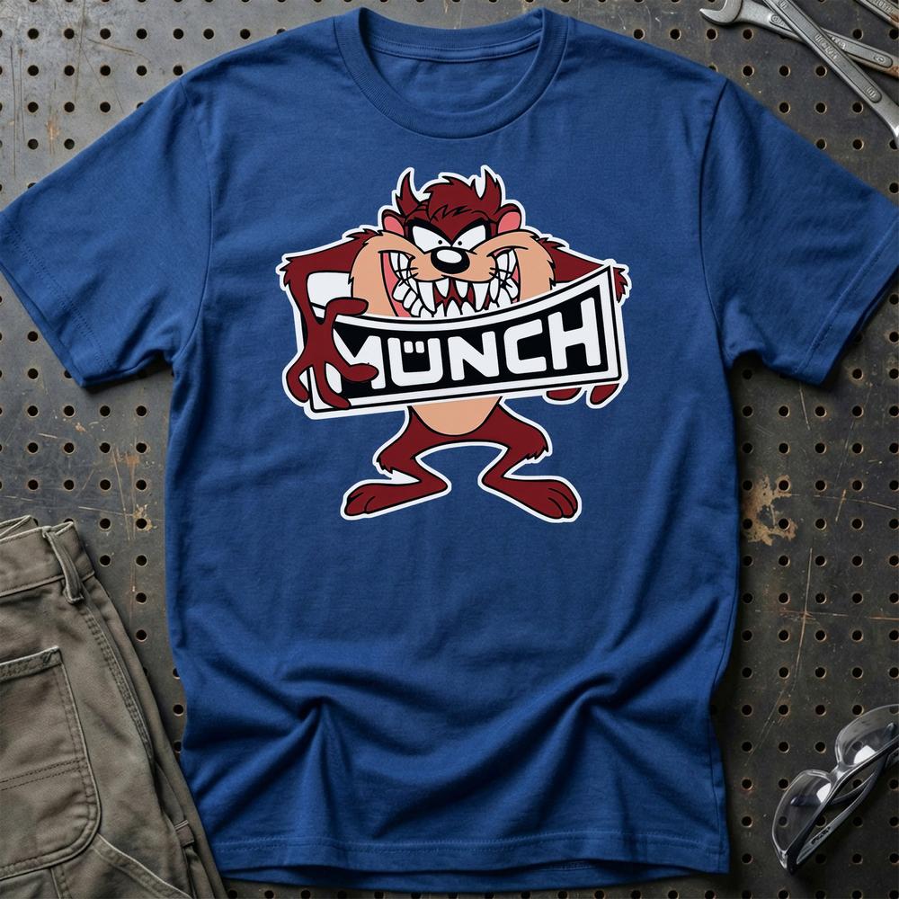 Munch TAZ Unisex T-Shirt , Bomuld-Beklædning-Munch-Blå Royal-S-Garage Culture Shop- garage - man cave - merchandise