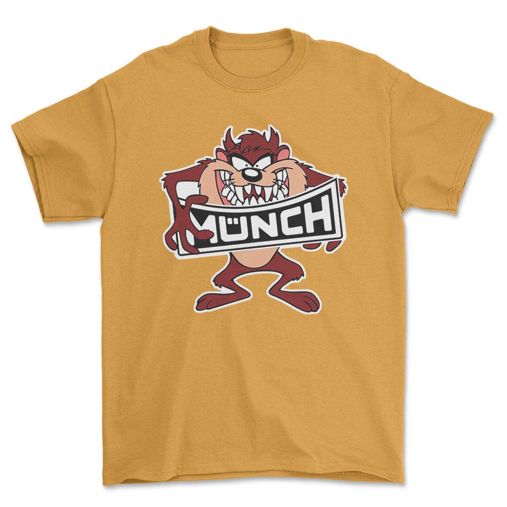 Munch TAZ Unisex T-Shirt , Bomuld-Beklædning-Munch-Guld-S-Forside-Garage Culture Shop- garage - man cave - merchandise