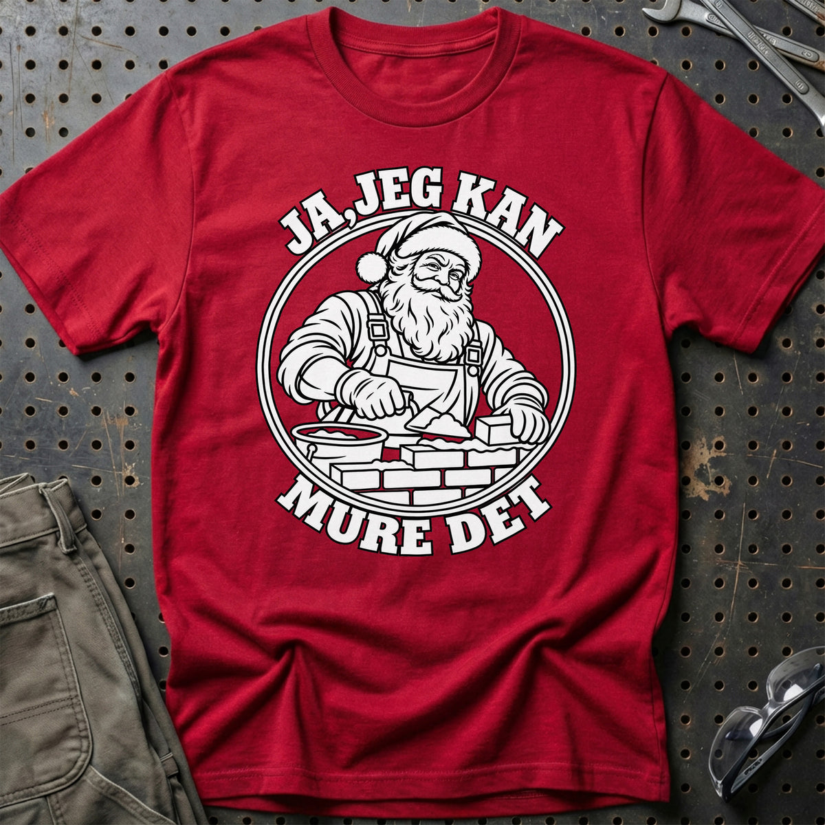 
Murer – Santa Kan Det – Jul T-Shirt – Rød