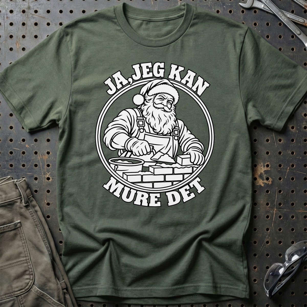 
Murer – Santa Kan Det – Jul T-Shirt – Grøn Militær