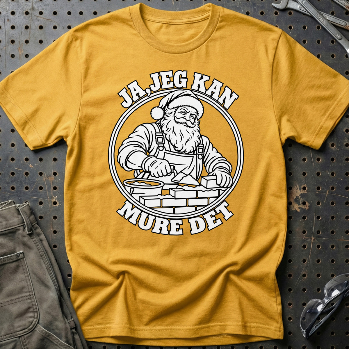 
Murer – Santa Kan Det – Jul T-Shirt – Guld