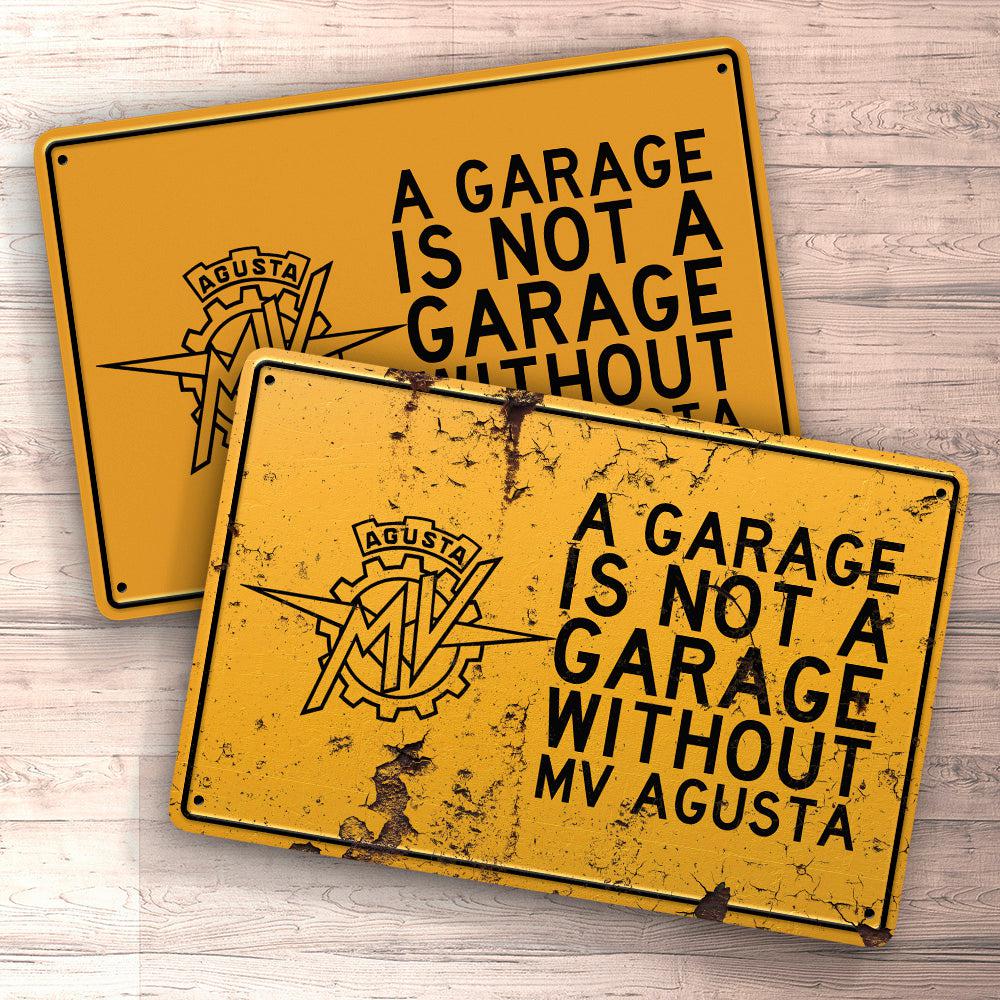 Mv Agusta A Garage Is Not A Garage Without Mv Agusta Skilte, Musemåtte, Dørmåtte , Plakat-Skilte-MV Agusta-Garage Culture Shop- garage - man cave - merchandise