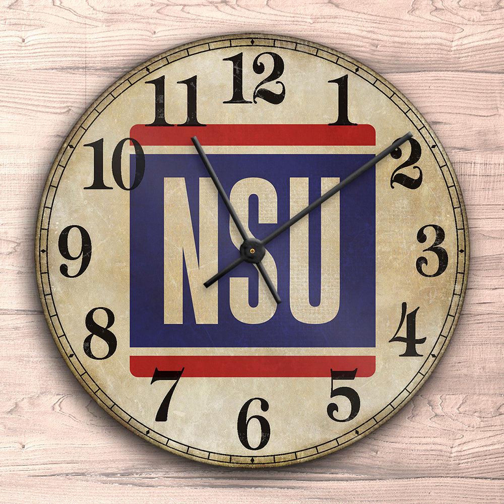 NSU Vægur Rundt-Clock-NSU-Garage Culture Shop- garage - man cave - merchandise
