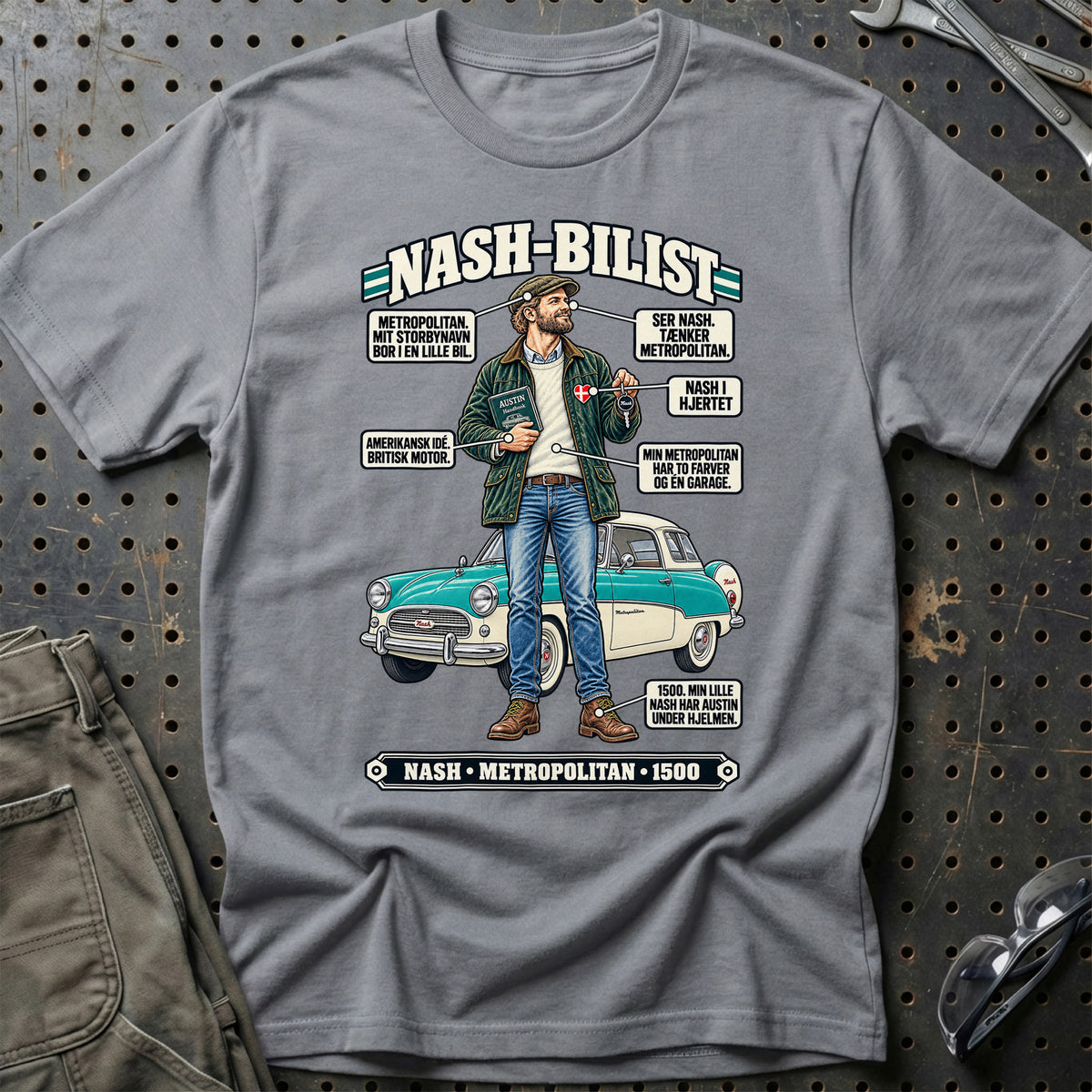 
Nash-Bilist T-Shirt – Grå Sport