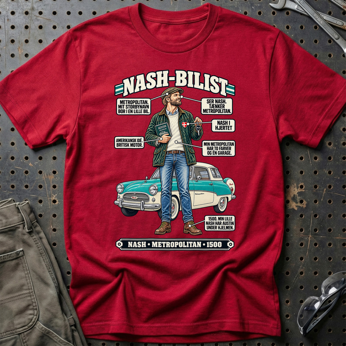 
Nash-Bilist T-Shirt – Rød