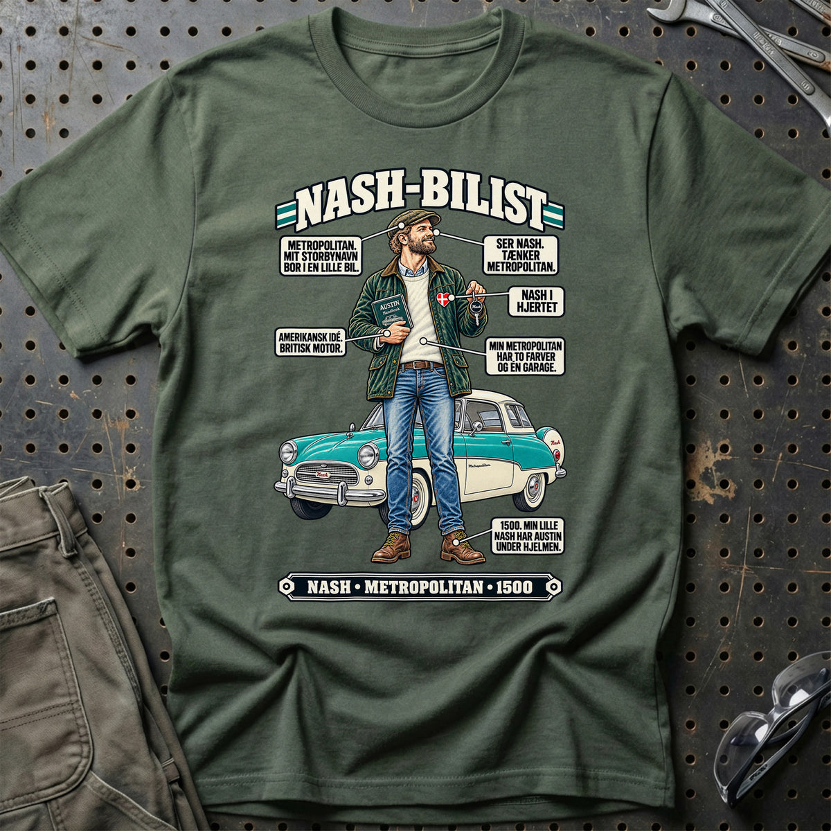 
Nash-Bilist T-Shirt – Grøn Militær
