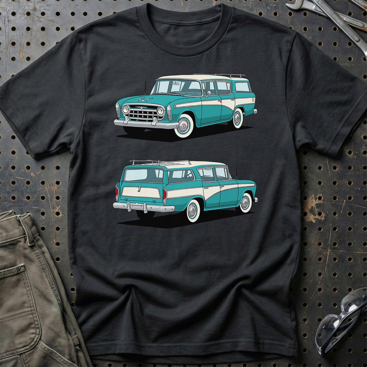 
Nash Rambler Cross Country Wagon 1956 Unisex T-Shirt – Sort – print foran