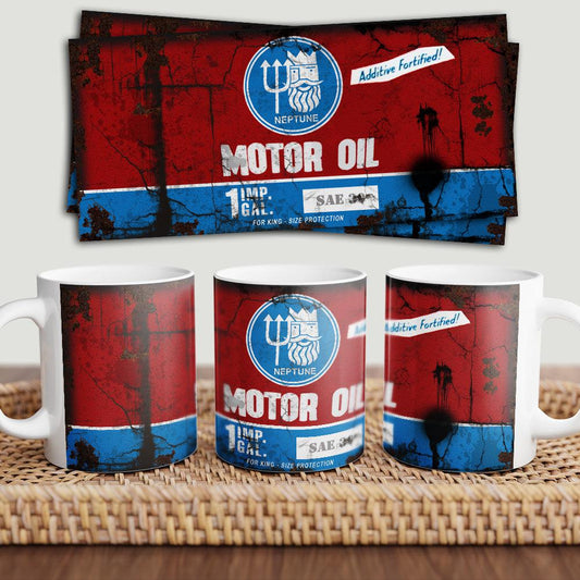 Neptune Motorolie Keramisk Krus-Krus-Motorolie-Garage Culture Shop- garage - man cave - merchandise