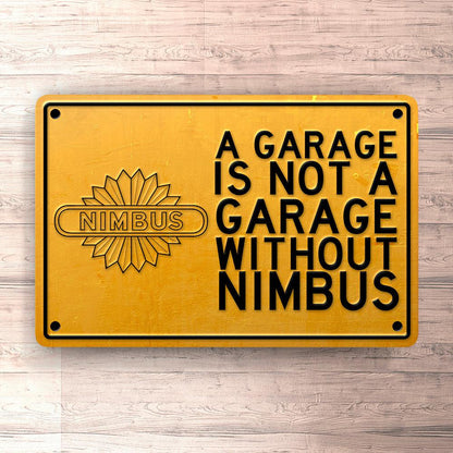 Nimbus A Garage Is Not A Garage Without Nimbus Skilte, Musemåtte, Dørmåtte , Plakat-Skilte-Nimbus-Garage Culture Shop- garage - man cave - merchandise