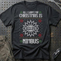 Nimbus - All I Want For Christmas T-Shirt-Beklædning-Nimbus-Sort-S-Garage Culture Shop- garage - man cave - merchandise
