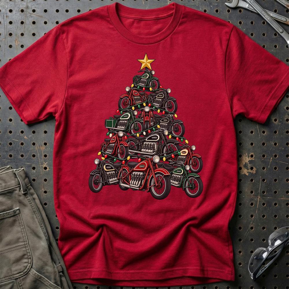 Nimbus Juletræ T-Shirt-Beklædning-Nimbus-Rød-S-Garage Culture Shop- garage - man cave - merchandise