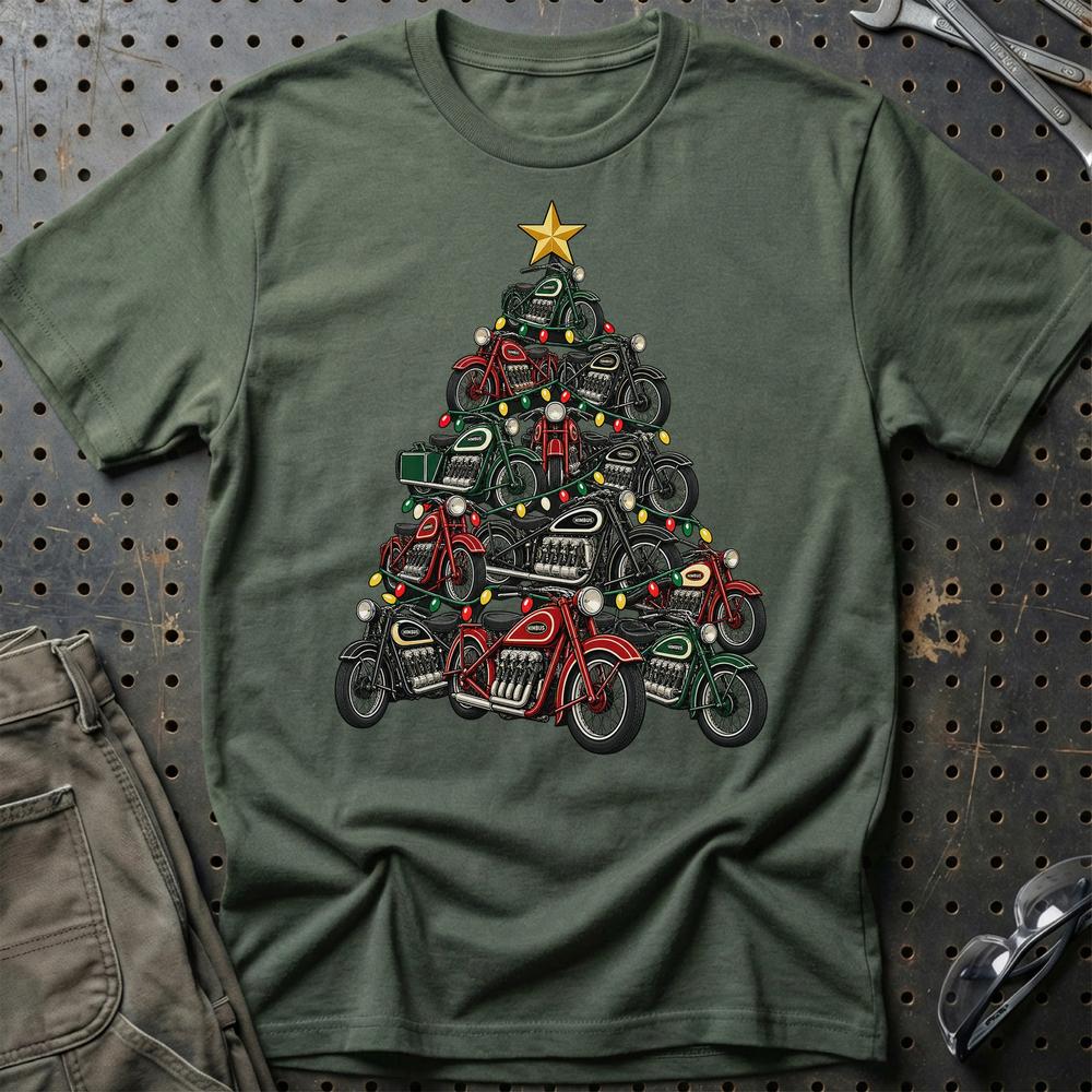 Nimbus Juletræ T-Shirt-Beklædning-Nimbus-Grøn Militær-S-Garage Culture Shop- garage - man cave - merchandise